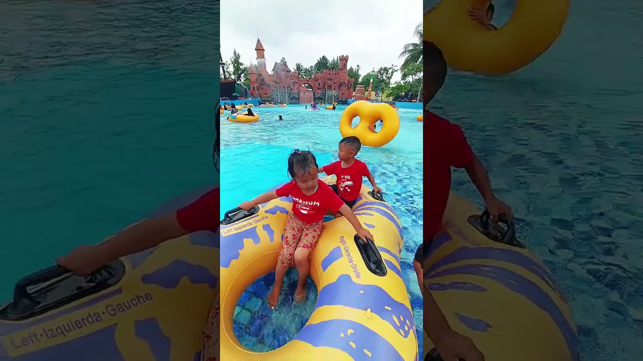 Berenang di ocean park BSD city Tangerang Banten. PT bukit Surya mas . Family gathering 