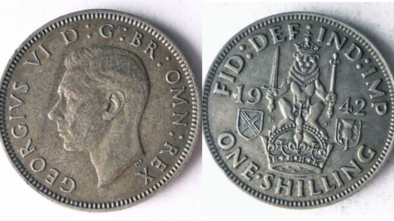 1942 ONE SHILLING Coin VALUE REVIEW Scottish Crest YouTube