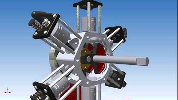Radial Engine Animation - Autodesk Inventor Animation Studio