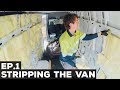 S1E1 Sprinter Van Conversion | Stripping the Van