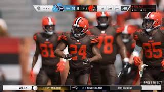 Tennessee Titans @ Cleveland Browns Week One 2019 FULL Simulation