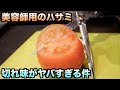 【実験】美容師が使うハサミがどれだけ危ないかわかる動画