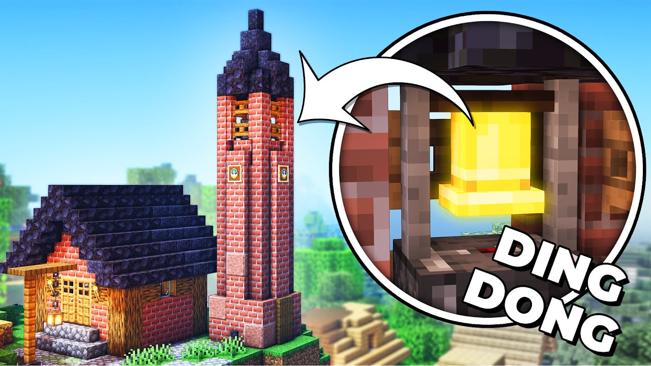 Funktionierenden Glockenturm in Minecraft bauen 🔔 Glockenturm bauen Minecraft