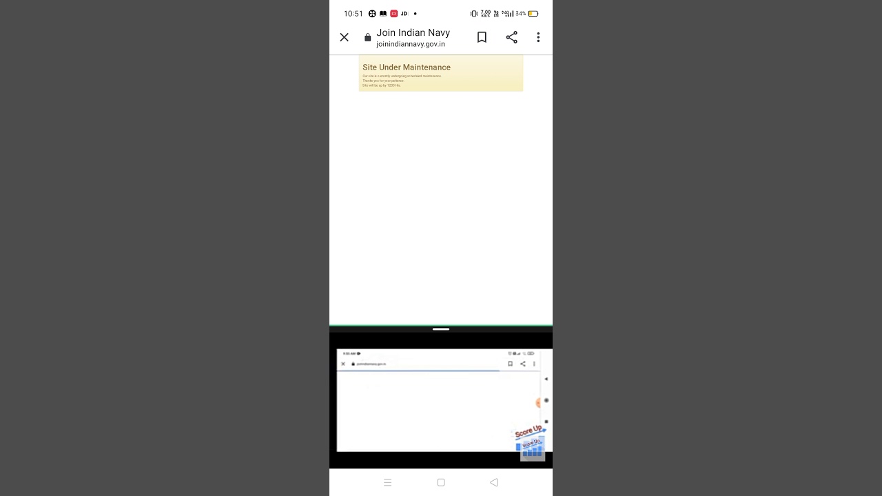 Navy site problem under maintenance