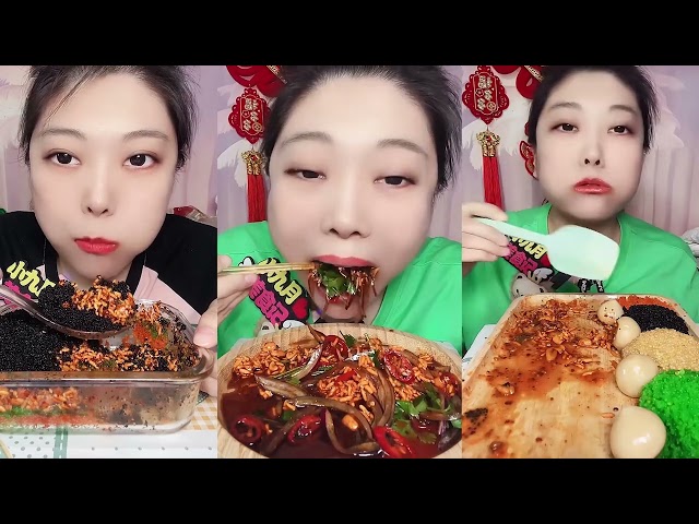Tantangan makanan Udang Mukbang | ASMR Makan TELUR TOBIKO |Suara Mengunyah/mukbang/Suara Makan #2095