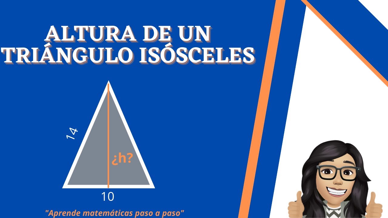 CÓMO CALCULAR LA ALTURA DE UN TRIÁNGULO ISÓSCELES 🔺 - YouTube