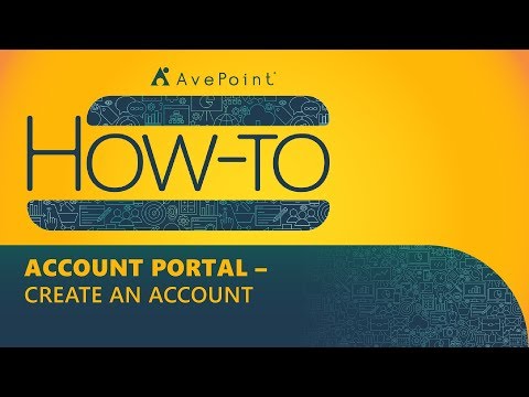 How-To: Account Portal – Create an Account