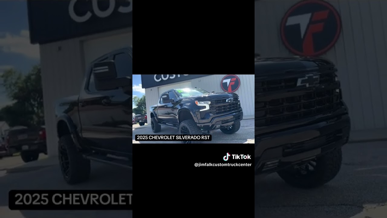 Check out this transformation on a 2025 Chevy Silverado 1500 RST—fully customized 💪