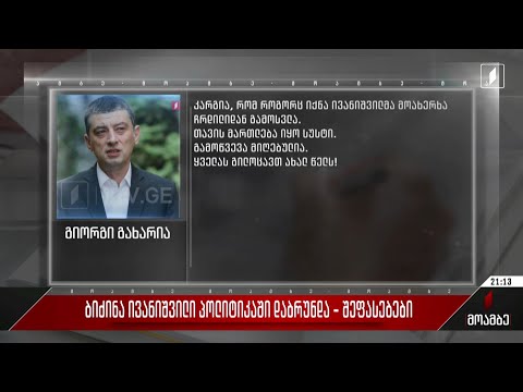 ბიძინა ივანიშვილი პოლიტიკაში დაბრუნდა - შეფასებები პოლიტიკურ სპექტრში