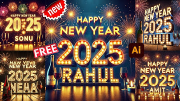 Instagram Viral Happy New year Wala AI Photo Editing| New Year 2025 Editing| Bing image creator