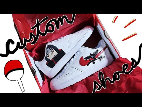 making custom Itachi shoes for my friends birthday! 2020 (Naruto)