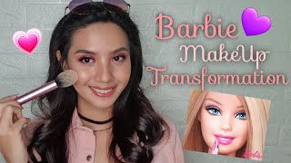 BARBIE MAKEUP TRANSFORMATION|BARBIE MAKEUP LOOK|Athena 101