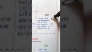 le verbe extraire au subjonctif passé #français#french#education#maroc#francophone#conjugaison