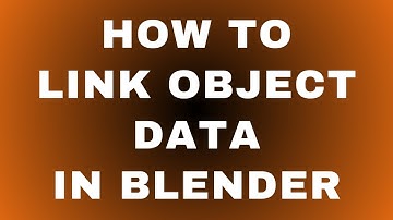 How to Link Object Data in Blender?