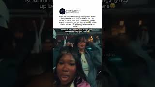 Rihanna “pulling up to support A$AP Rocky at the opening show of the tour” #rihanna