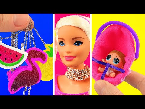 11-diy-barbie-and-lol-hacks-and-crafts:-lol-mermaid!-barbie-handbags,-baby-car-seat,-and-more!