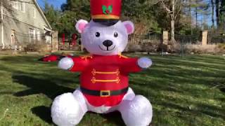 Gemmy 7-ft Airblown Nutcracker Bear Inflatable - Inflation/Review!