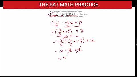 Verify Inverse of Function  Your SAT/ACT/Algebra/Geometry-Q44 Math Tutor@kenyouse