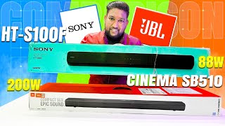 Jbl Cinema SB510 3.1 Soundbar With Built-in Subwoofer vs Sony HT-S100F Soundbar | Detail Comparison