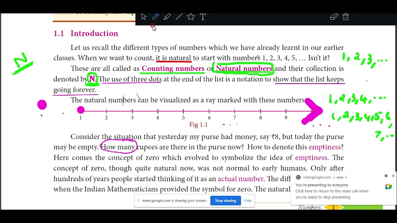 Google Meet Class Math 8th Maths | GOOGLE MEET CLASS1 | NUMBERS | Introduction Part 1 - YouTube