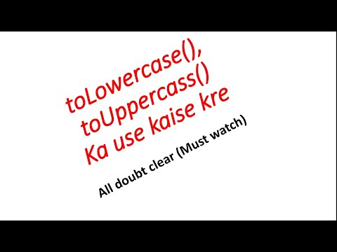 toLowercase( ), toUpperCase ( ) JavaScript tutorial in Hindi for beginners to advanced