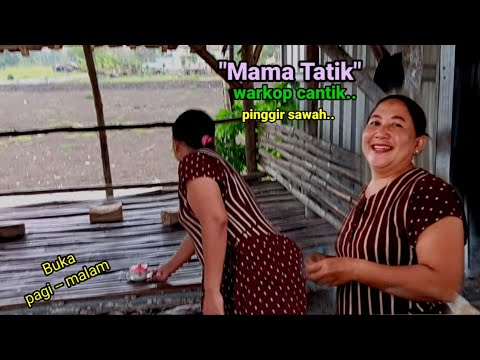 Full Senyum!Mbak Tatik murah senyum dan ramah Desa Menilo Tuban kidul Warung Kopi Mama stw cantik.