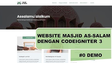 0 Membuat Website Masjid As-Salam - Demo