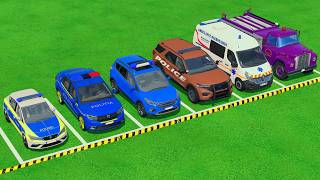 POLICE CARS, FIRE DEPARTMENT, AMBULANCE VEHICLES TRANSPORTING WITH MAN TRUCKS ! FS22 #82