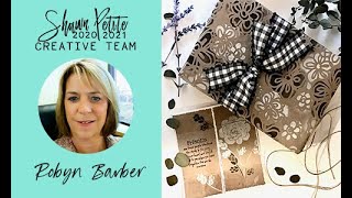 Mixed Media Infinity Card and Bonus Wrapping Paper
