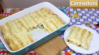 Cannelloni Rellenos Con Espinaca Y Queso Ricotta | Cannelloni Filled With Spinach and Ricotta