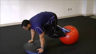 UOA Sports Challenge Push Up on Stability Ball