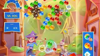 Bubble Witch 2 Saga Level 3396 with no booster & 9 bubbles left (finish the top row w/ 1 bubble)