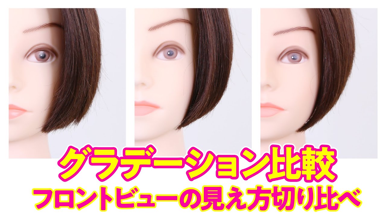 ［グラデーション比較］フロントビューの見え方切り比べ! part 1