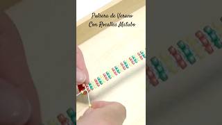 Como hacer un Pulsera con Nudo Cuadrado y Rocallas #manualidades #diy #pulseras #bisuteria #miyuki