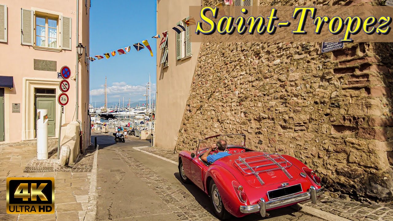 Saint Tropez France Hot Summer Sunday walk  French Riviera 4K