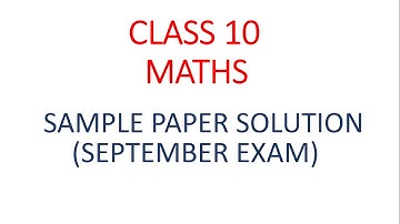 PSEB class 10th MATHS Sample paper for Sep Exam