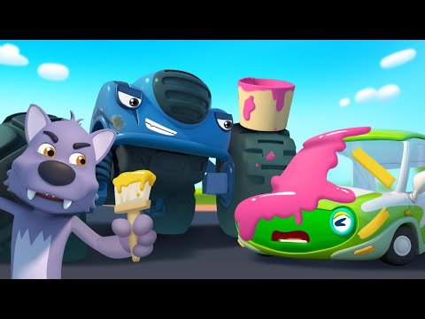 Monster Police Car Chases Trouble Maker | Monster Truck | Cartoon for Kids | BabyBus - Cars World