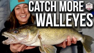 CATCH MORE Walleyes Ice Fishing! (EASY WAY to Break Down Big Water)