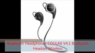 Bluetooth Headphones COULAX V4.1 Bluetooth Headset Wireless Guía