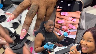 I DID ALICIA KIM NAILS FOR HER BIRTHDAY 