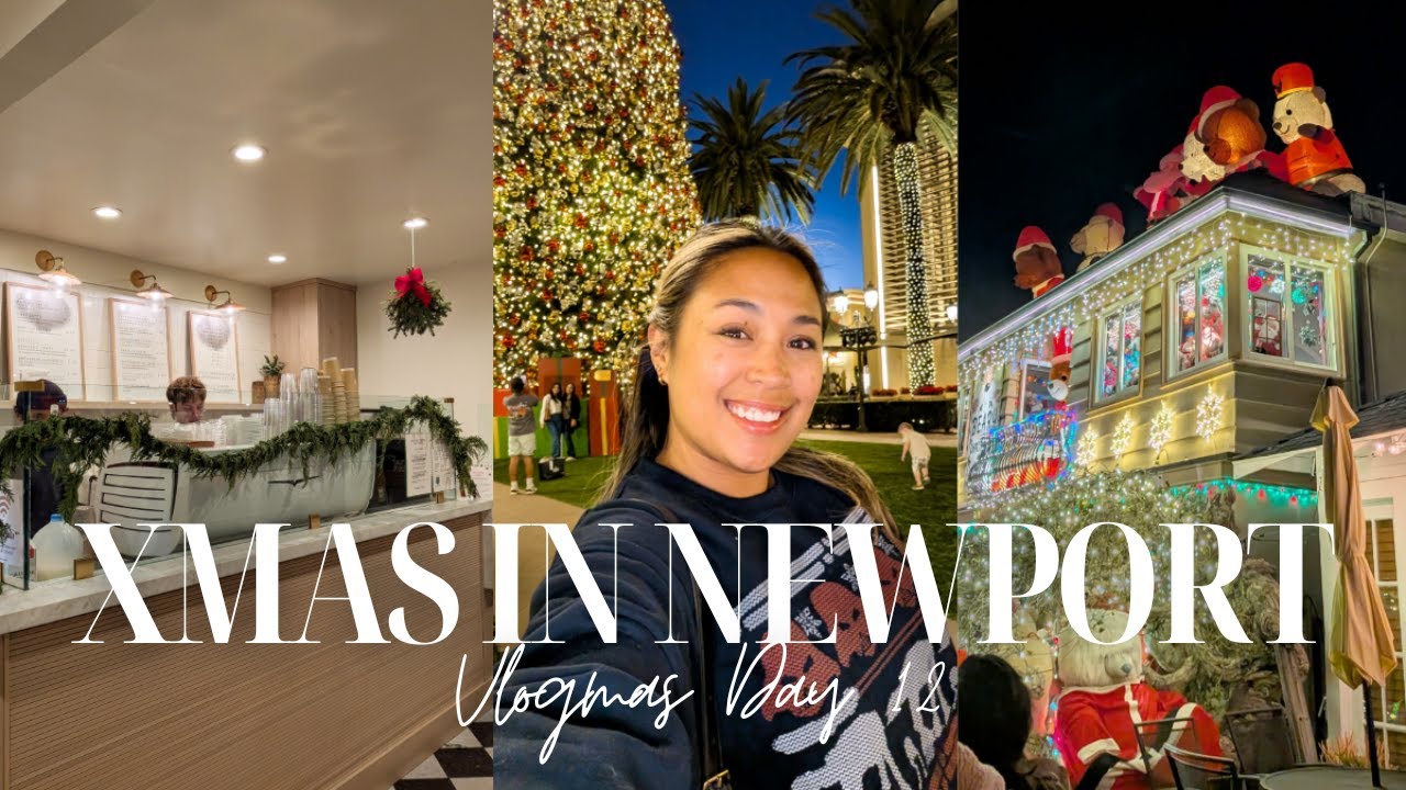 Рождество в Ньюпорт-Бич: Зажигание ёлки ​​на Fashion Island + Рождественская прогулка по острову ...