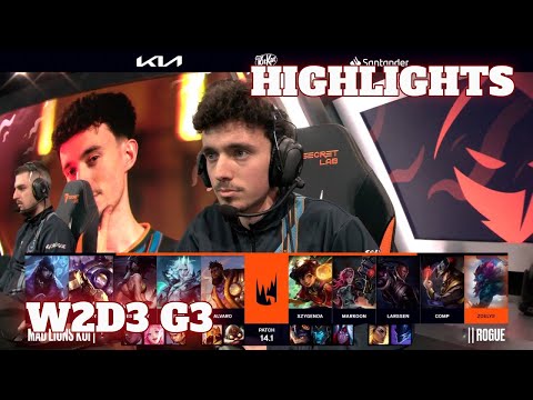 MDK vs RGE - Highlights | Week 2 Day 3 LEC Winter 2024 | Mad Lions KOI vs Rogue W2D3
