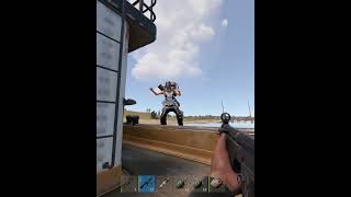 Grub messing around on tugboat #rust #grub #doublebarrel #tugboat #raid #antiraid #steal #pvp