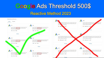 Google Ads Threshold (500$ Reactive) Method 100% Working