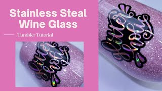 Stemless Wine Glass Tumbler Tutorial Leopard Print Glitter Stemless Wine Glass Tumbler Tutorial