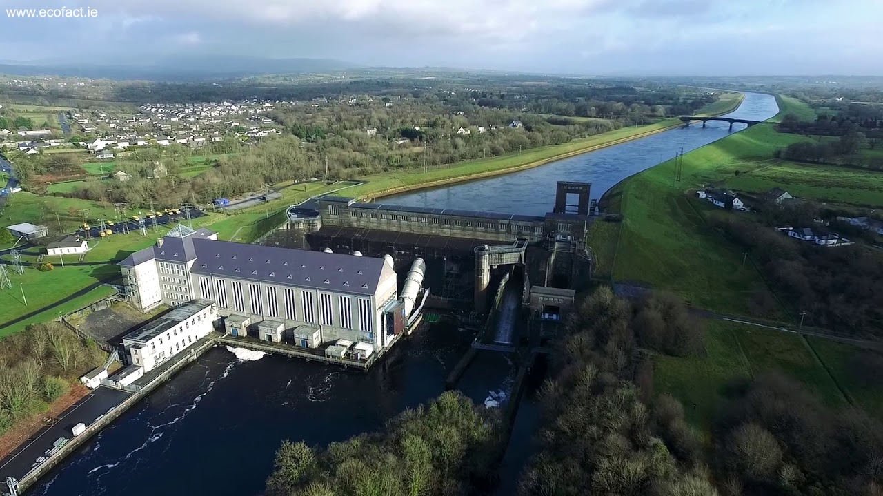 Ardnacrusha hydroelectric station, Lower River Shannon, February 2018 ...