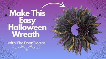 How to Make a Halloween Wreath/ Flower Wreath Tutorial/ Simple Wreath Tutorial/ Wreath Crafts