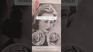 making 1940s turban from a dress, more details on my blog in bio #vintagesewing #historicalfashion