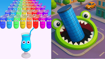 Juice Run VS Hole.io - SpeedRun Gameplay Walkthrough (Android,iOS) NEW UPDATE Ep 1