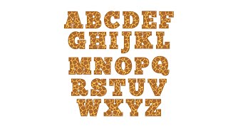 Giraffe Letter Font Alphabet SVG Cut File Vector Cricut Clipart Png Dxf Eps